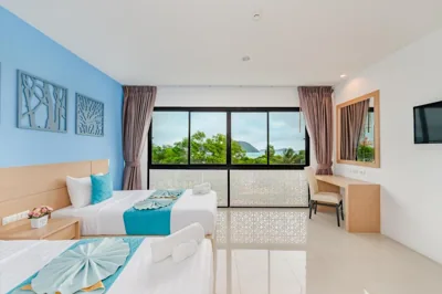 Deluxe Double or Twin Room with Sea View — De Blue Sea Rawai Hotel